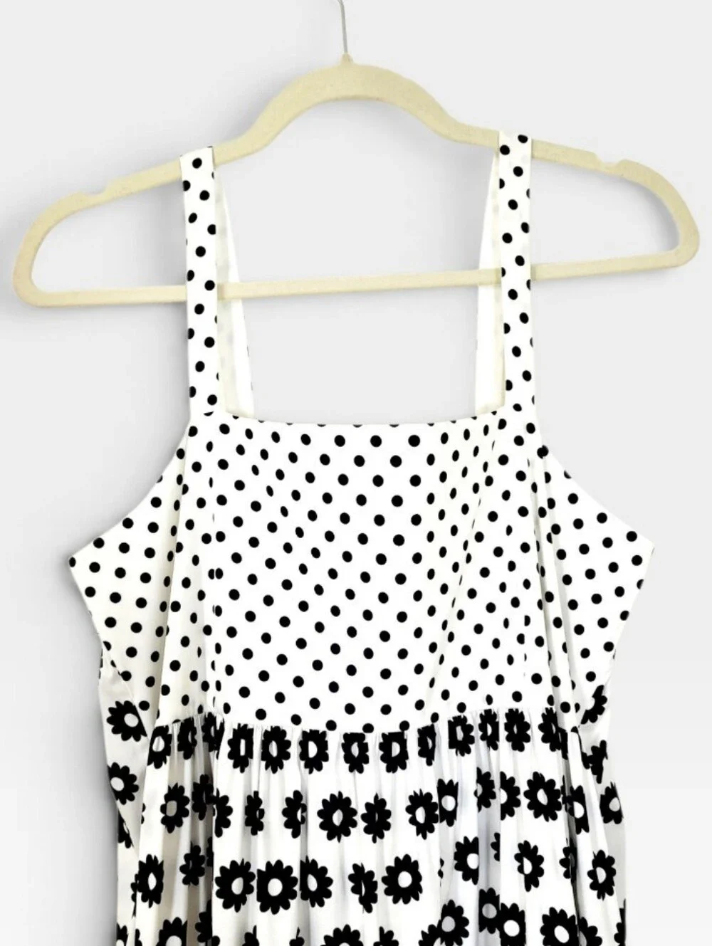 NWT TORY BURCH Mod Dot Patchwork Printed Cotton Sundress Tiered Dress Size 12